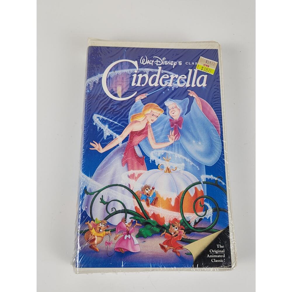 VTG Walt Disney's Cinderella (Black Diamond Edition Film 1995 Sealed) VHS Movie
